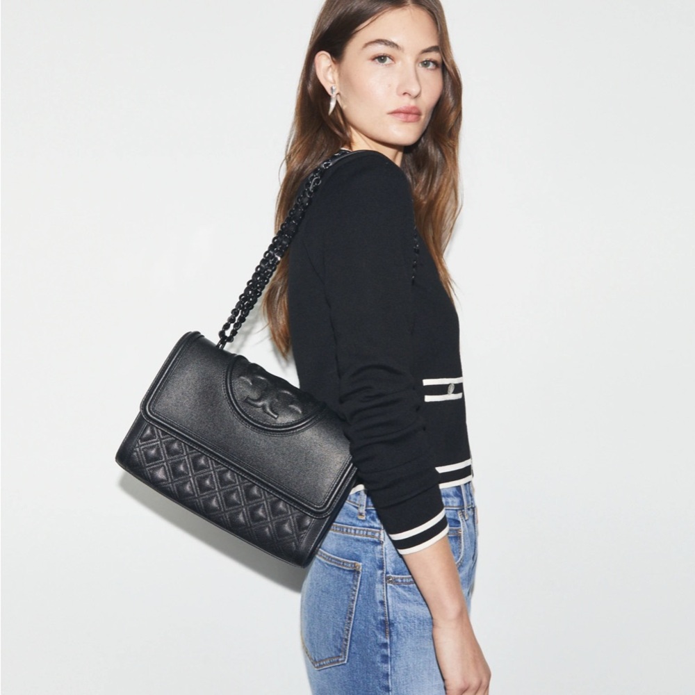 Tory Burch Black Quilted Shoulder Bag